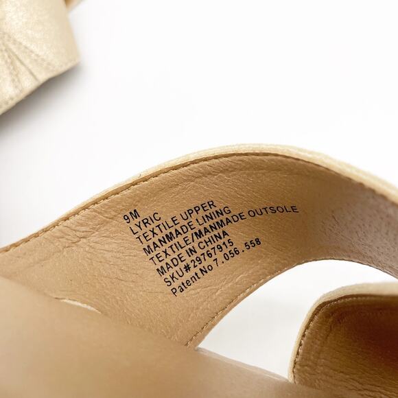 SM New York Womens 9 Lyric Platform Sandal Rose Gold Metallic Criss-Cross - Picture 7 of 10